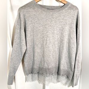 Banana republic long sleeve top with lace detail